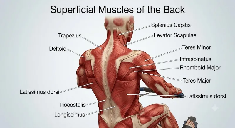 The Superficial back muscles anatomy