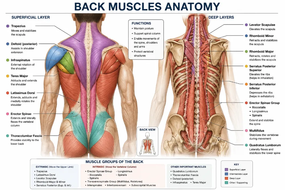 Back muscles anatomy