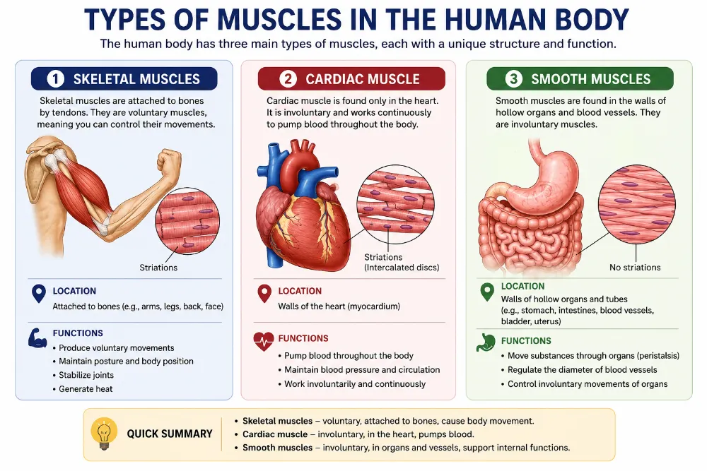 Types of Muscles In the Human Body